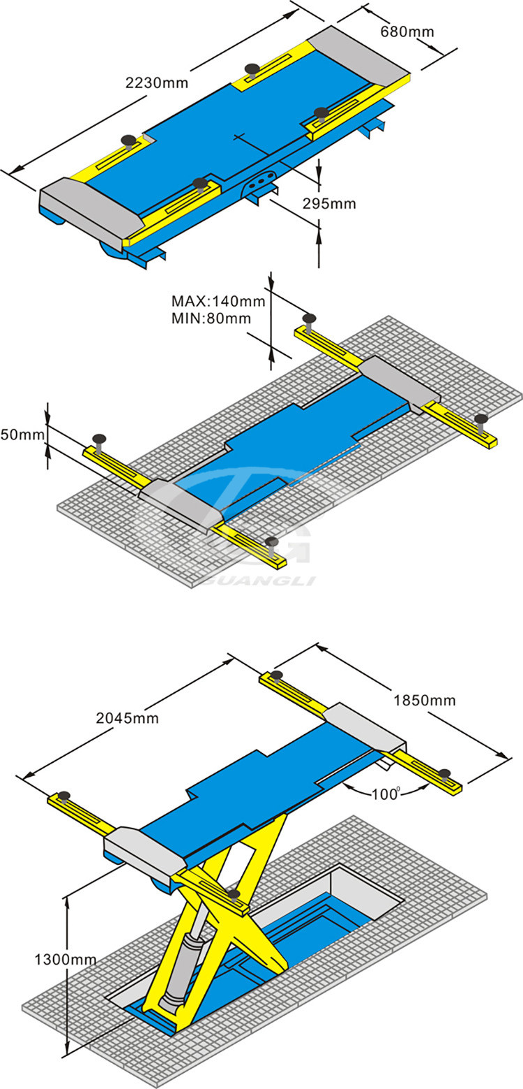 car scissor lift paint booth